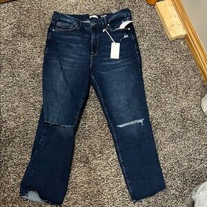 Good American Midnight Blue Ripped Jeans